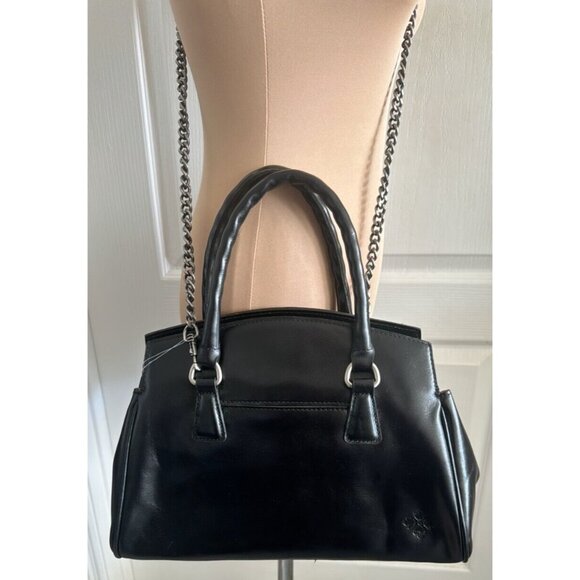 Patricia Nash Leather Marianna Top Handle Satchel Handbag Black - Picture 3 of 16